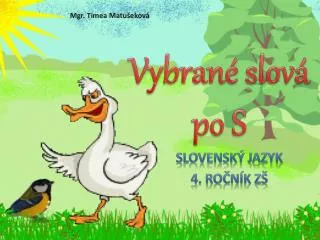 vybran slov po s