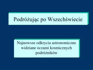 podr uj c po wszech wiecie