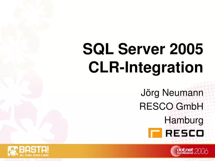 sql server 2005 clr integration
