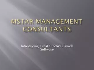 Mstar management consultants