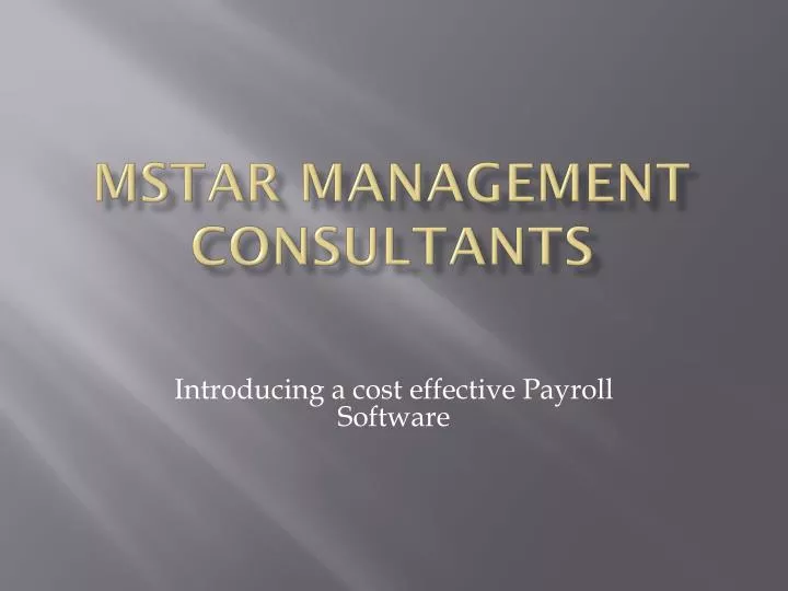 mstar management consultants