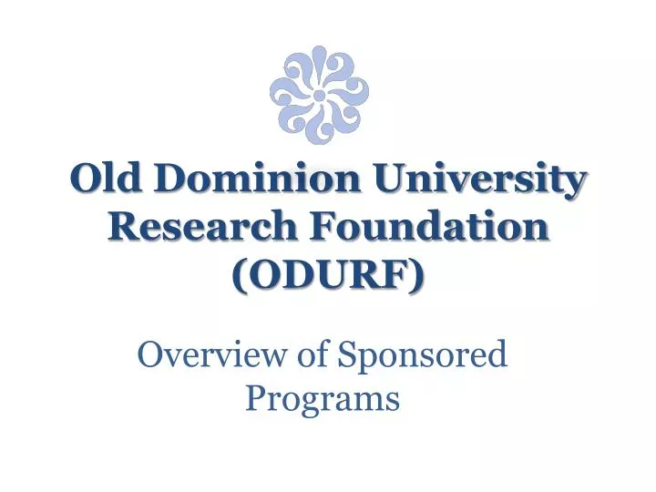 old dominion university research foundation odurf