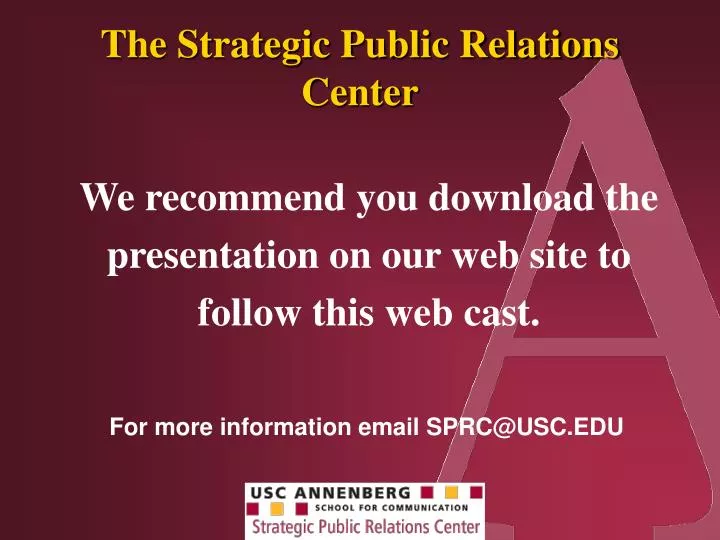 the strategic public relations center