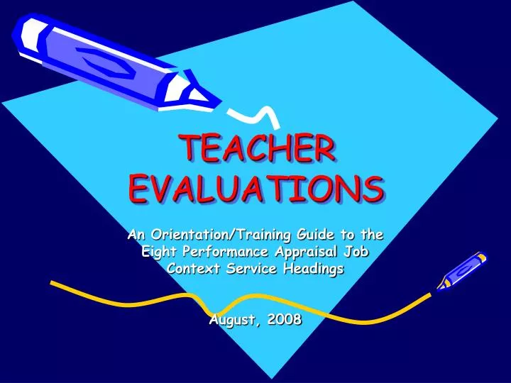 teacher evaluations