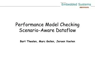 Performance Model Checking Scenario-Aware Dataflow