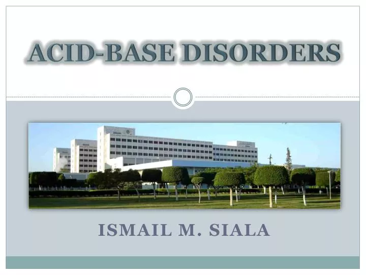 acid base disorders
