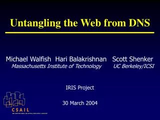 Untangling the Web from DNS