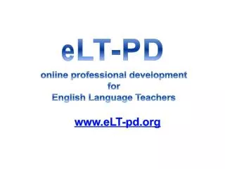 online professional development for English Language Teachers
