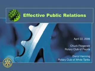 Effective Public Relations