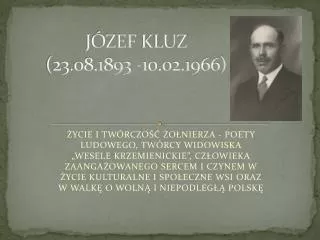 j zef kluz 23 08 1893 10 02 1966