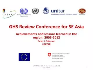 GHS Review Conference for SE Asia