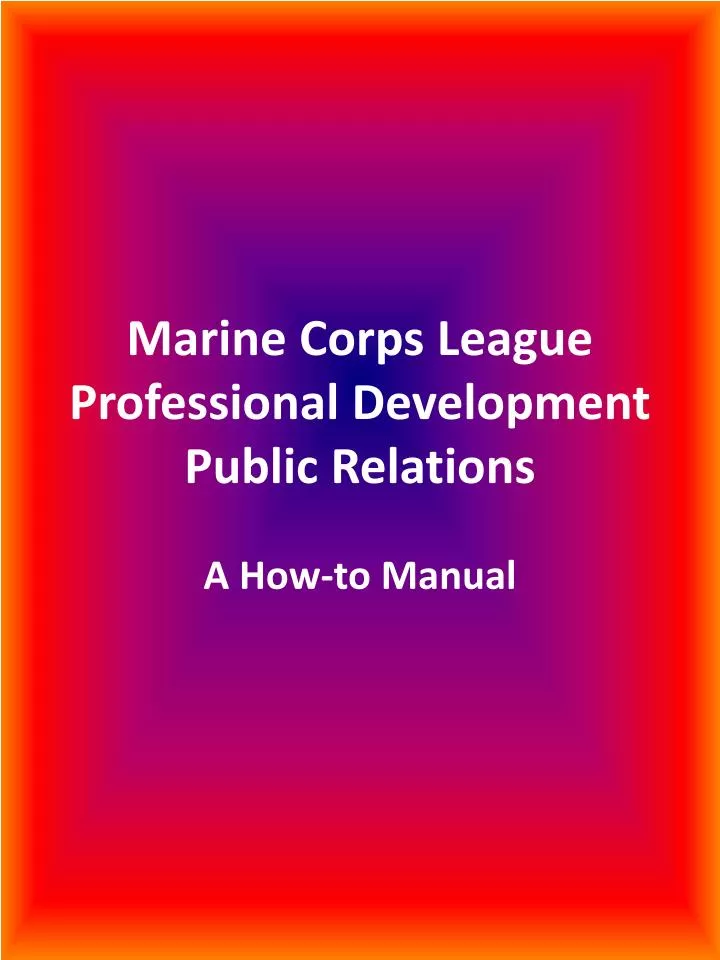 marine corps league professional development public relations