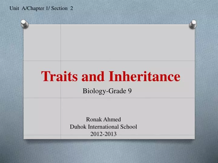traits and inheritance