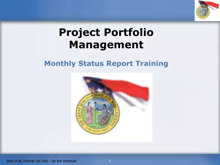project portfolio management monthly status report training