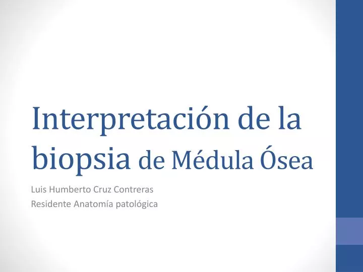 interpretaci n de la biopsia de m dula sea