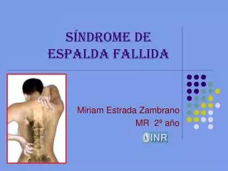 s ndrome de espalda fallida