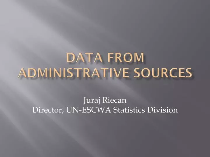 data from administrative sources