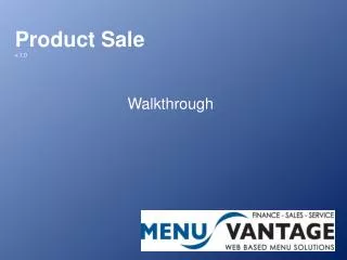 Product Sale v.1.0