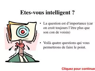 etes vous intelligent