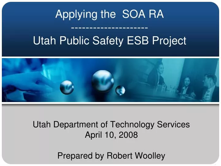 utah department of technology services april 10 2008 prepared by robert woolley
