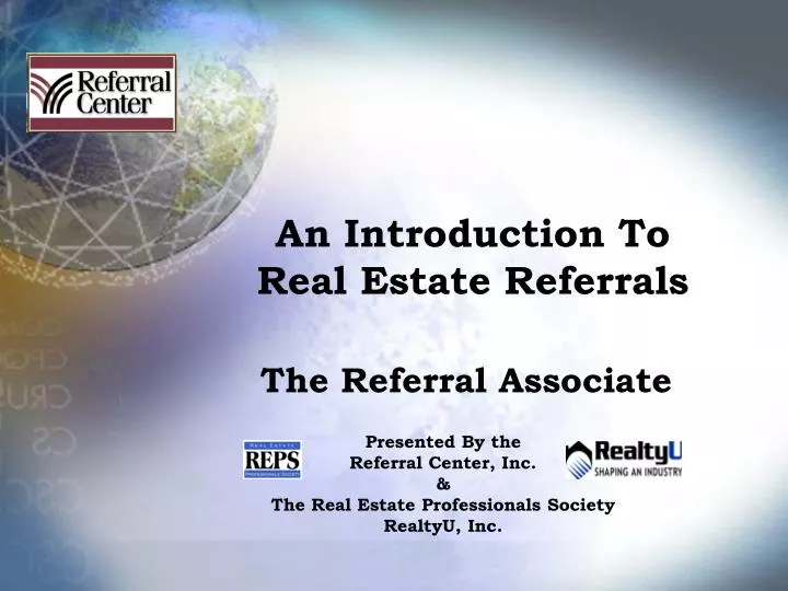 an introduction to real estate referrals