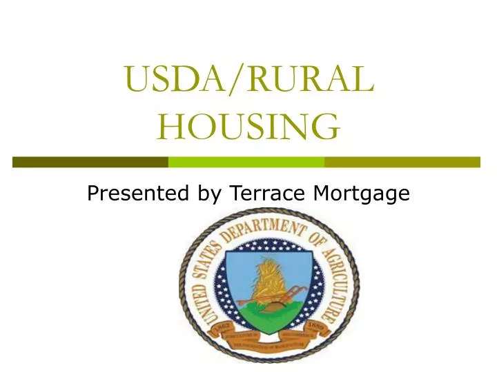 usda rural housing