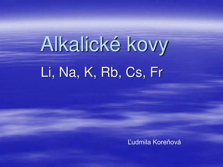 alkalick kovy