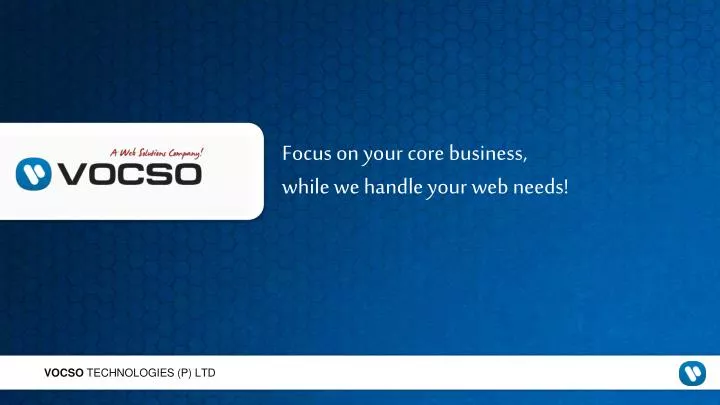focus on your core business while we handle your web needs