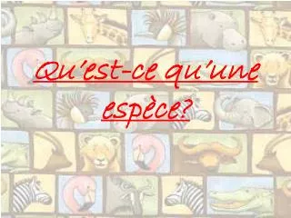 qu est ce qu une esp ce