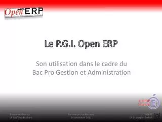 le p g i open erp