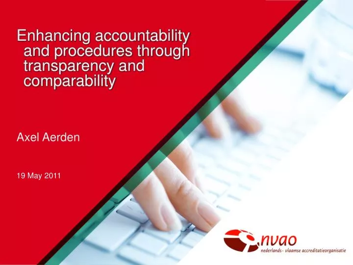 enhancing accountability and procedures through transparency and comparability