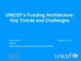 UNICEF’s Funding Architecture: Key Trends and Challenges