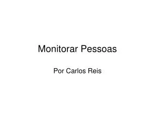 monitorar pessoas