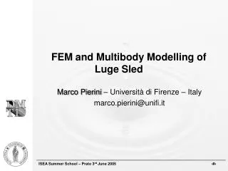 FEM and Multibody Modelling of Luge Sled
