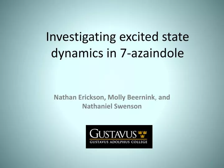 investigating excited state dynamics in 7 azaindole