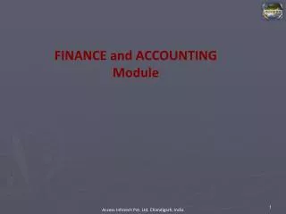 FINANCE and ACCOUNTING Module