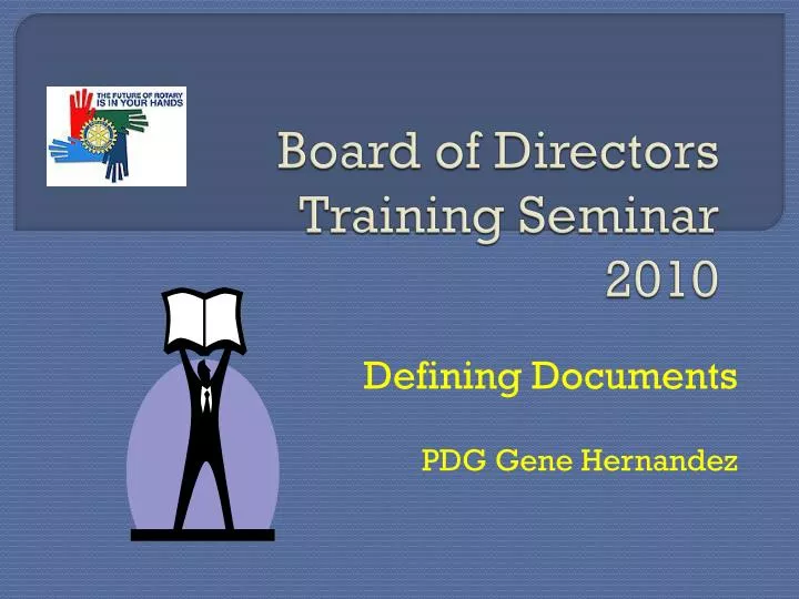 board of directors training seminar 2010
