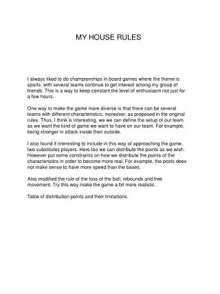 MY HOUSE RULES
