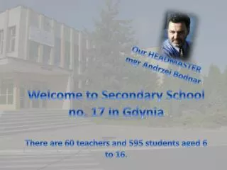 Welcome to Secondary School no. 17 in Gdynia
