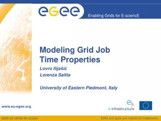 Modeling Grid Job Time Properties