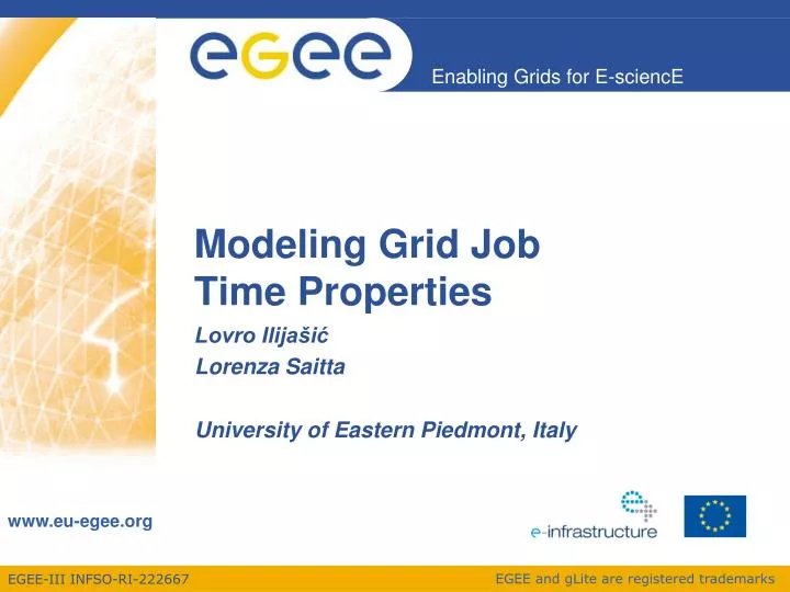 modeling grid job time properties