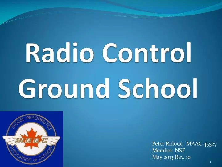 radio control ground school
