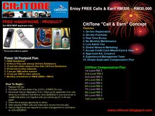 Enioy FREE Calls &amp; Earn RM300 ~ RM30,000