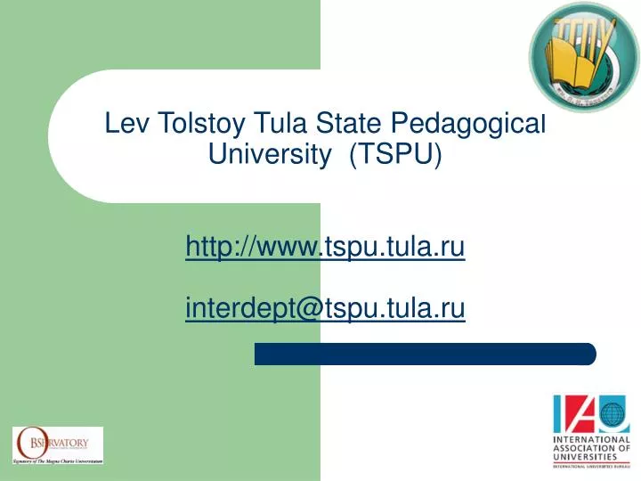lev tolstoy tula state pedagogical university tspu http www tspu tula ru interdept@tspu tula ru