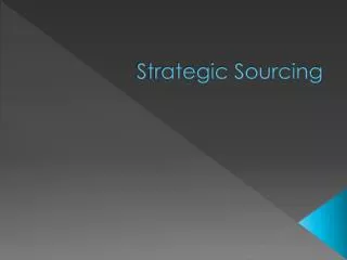 Strategic Sourcing