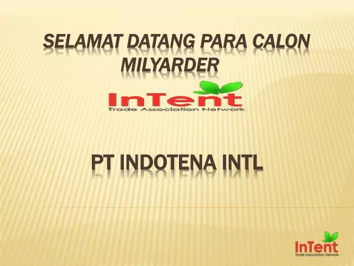 selamat datang para calon milyarder