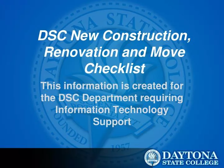 dsc new construction renovation and move checklist