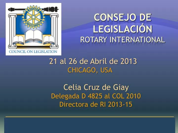 consejo de legislaci n rotary international