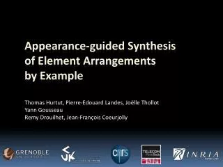 Appearance-guided Synthesis of Element Arrangements by Example