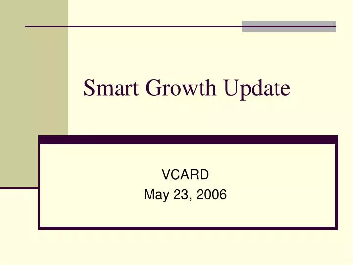 smart growth update